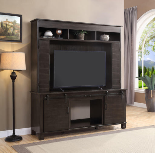 Apison Espresso Entertainment Center w/Fireplace image