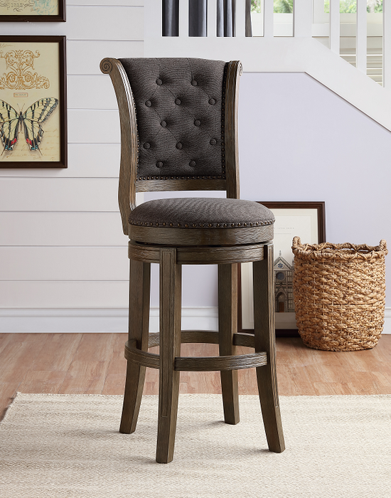 Glison Charcoal Fabric & Walnut Counter Height Chair (1Pc) image