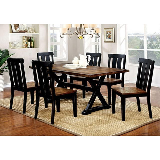 ALANA Antique Oak/Black Dining Table image