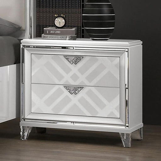 EMMELINE Night Stand w/ USB, White image