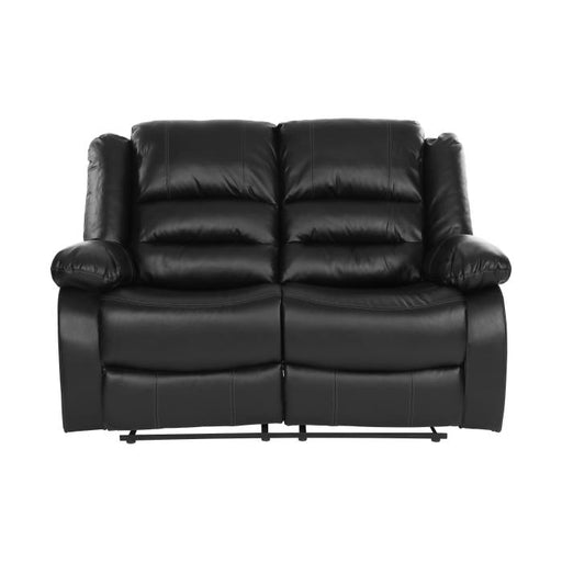 Homelegance Furniture Jarita Double Reclining Loveseat in Black image