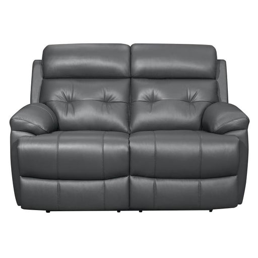 Homelegance Furniture Lambent Double Reclining Loveseat in Dark Gray image