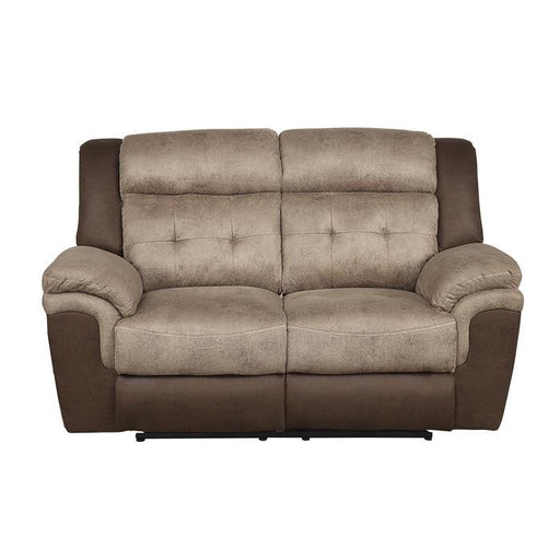 Homelegance Furniture Chai Relcining Loveseat in 2 Tones image