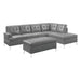8378GRY*3 - (3)3-Piece Sectional with Right Chaise and Ottoman image